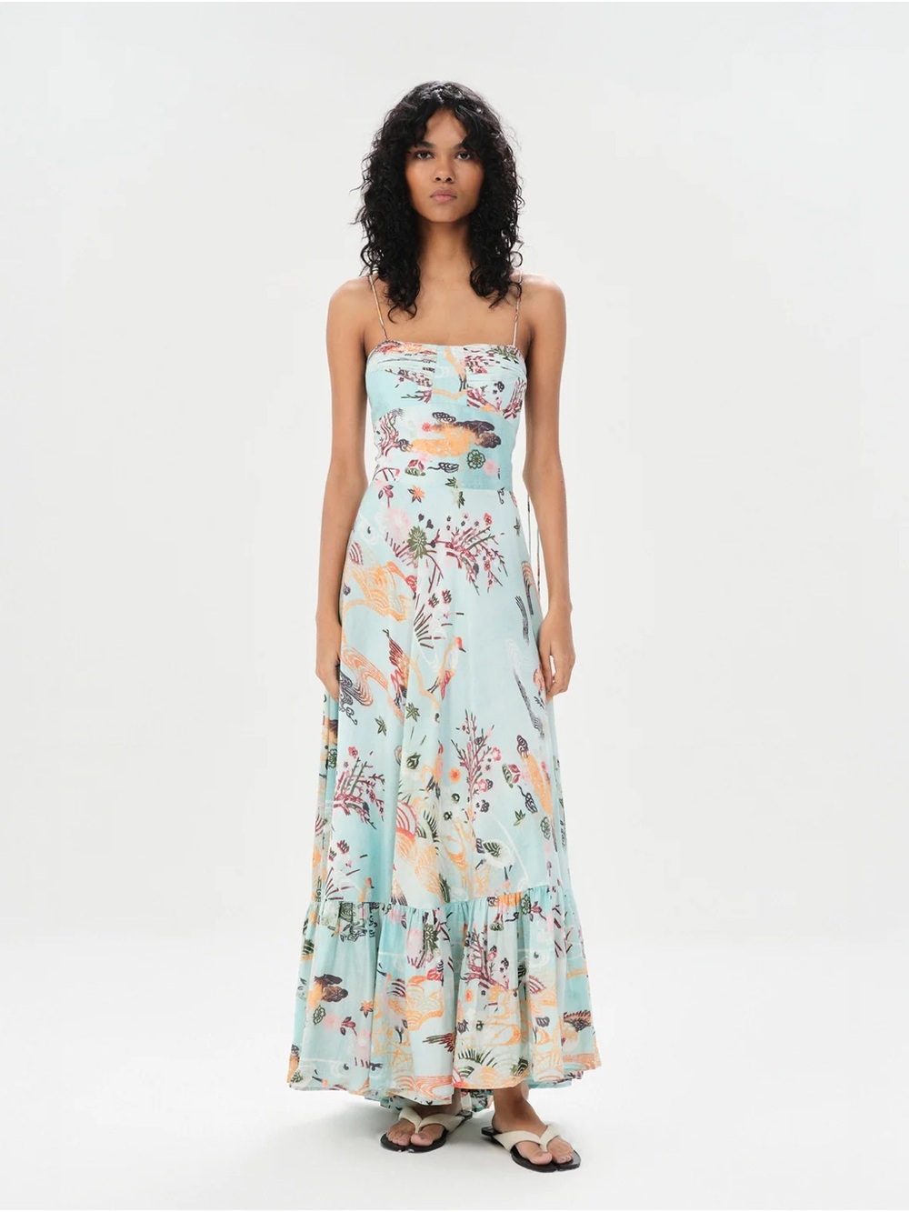 Maria Cher Dorrego Vivian Cotton-silk Maxi Dress